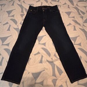 7 For All Mankind Women’s Jeans Sz 31 (US 12/14) Ankle Straight Blue Denim 24”